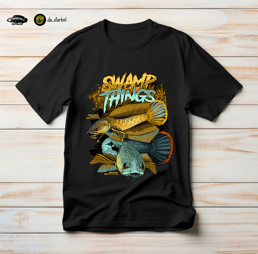 Swamp Things Tee in black color